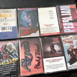 Vintage cassette tapes lot x8